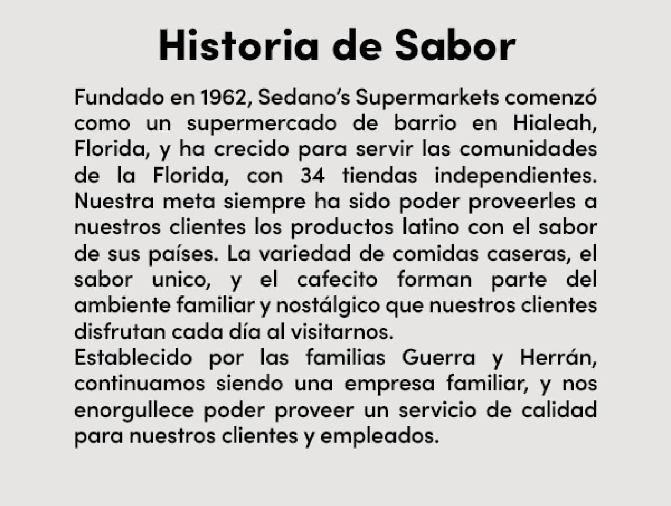 Historia de Sabor